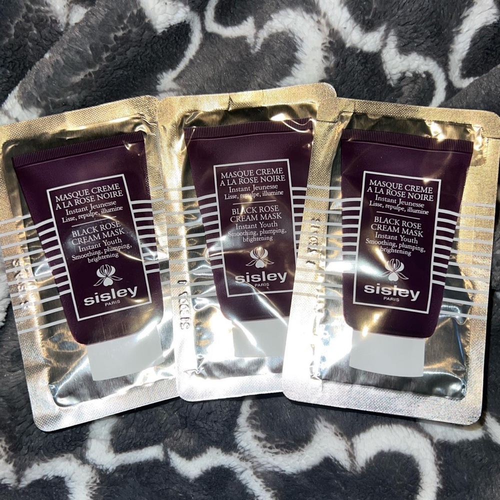 Sisley Black Rose cream mask three (3) .14 oz travel size brand new